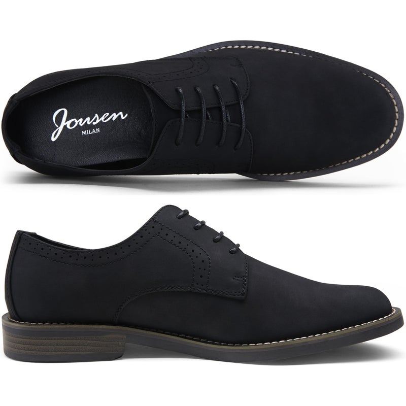 Jousen Men's Black Dress Shoes Suede Casual Dress Shoes for Men(AMY709 Black 12) - Image 2